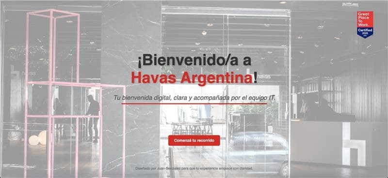 Captura del sitio de Havas Argentina