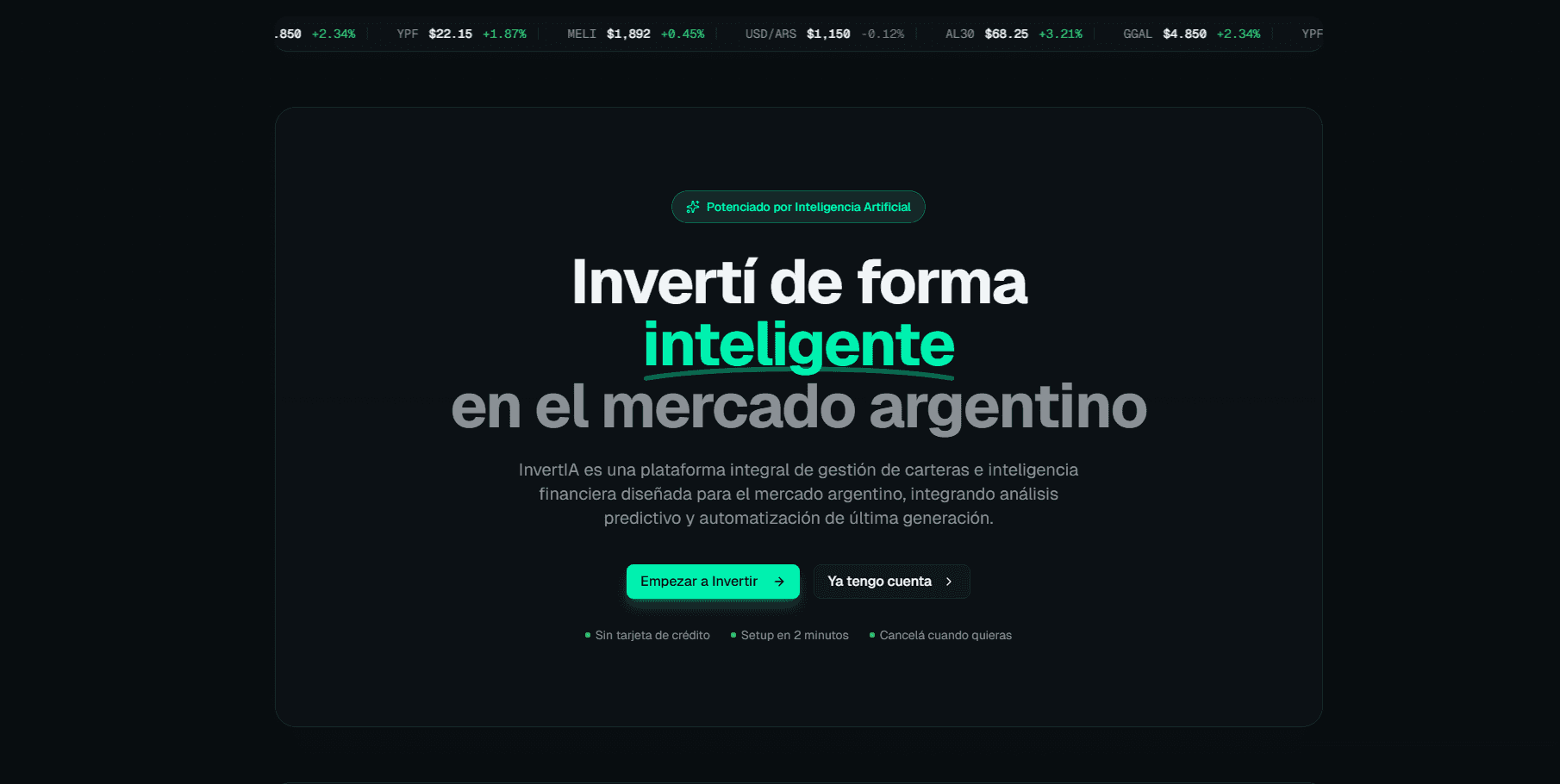 Captura del sitio de InvertIA
