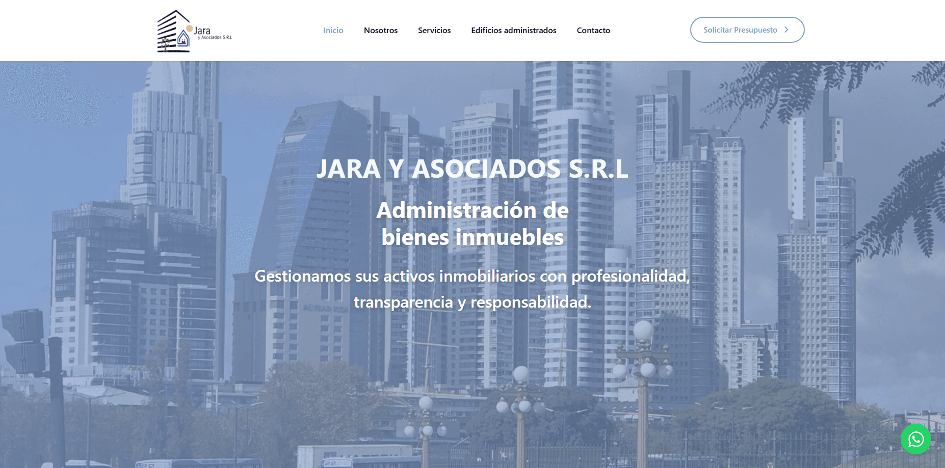 Captura del sitio de Jara y Asociados